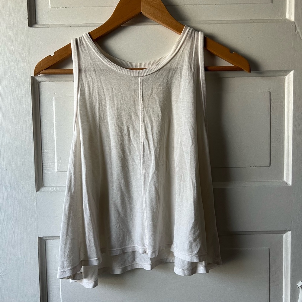 White Cropped Tank